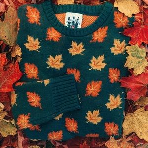 Kiel James Patrick - The Big Cozy Fall Leaf Sweater - size Medium unisex fit
